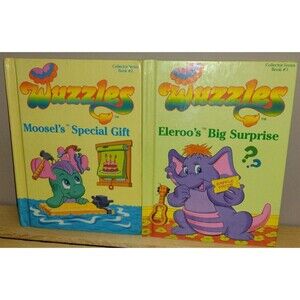 Wuzzles Vintage 1984 Collector Books #2 #3 Hardback Hasbro Retro Junk Journal
